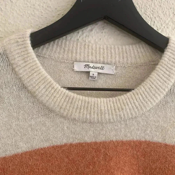 Madewell Crofton Striped Pullover Sweater in Coziest Yarn Size Small - Picture 5 of 7